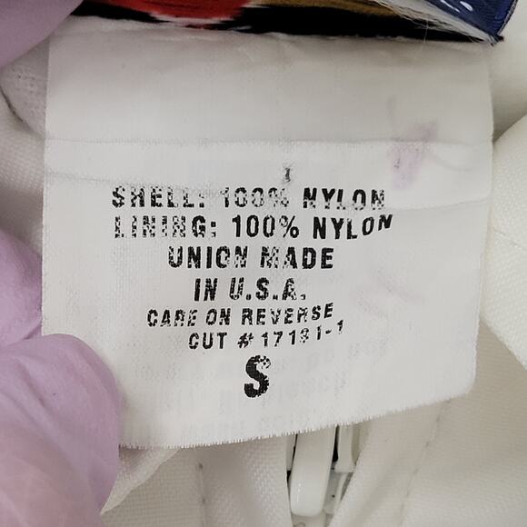 Vintage 90s Windbreaker Coach Jacket Small 19x26 White Baggy - Picture 8 of 14